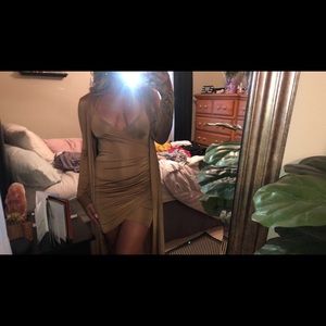 Bronze two piece dress and duster